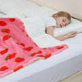 Kids Weighted Blanket Twin 7 lb Strawberry Pink - Cozy Sherpa
