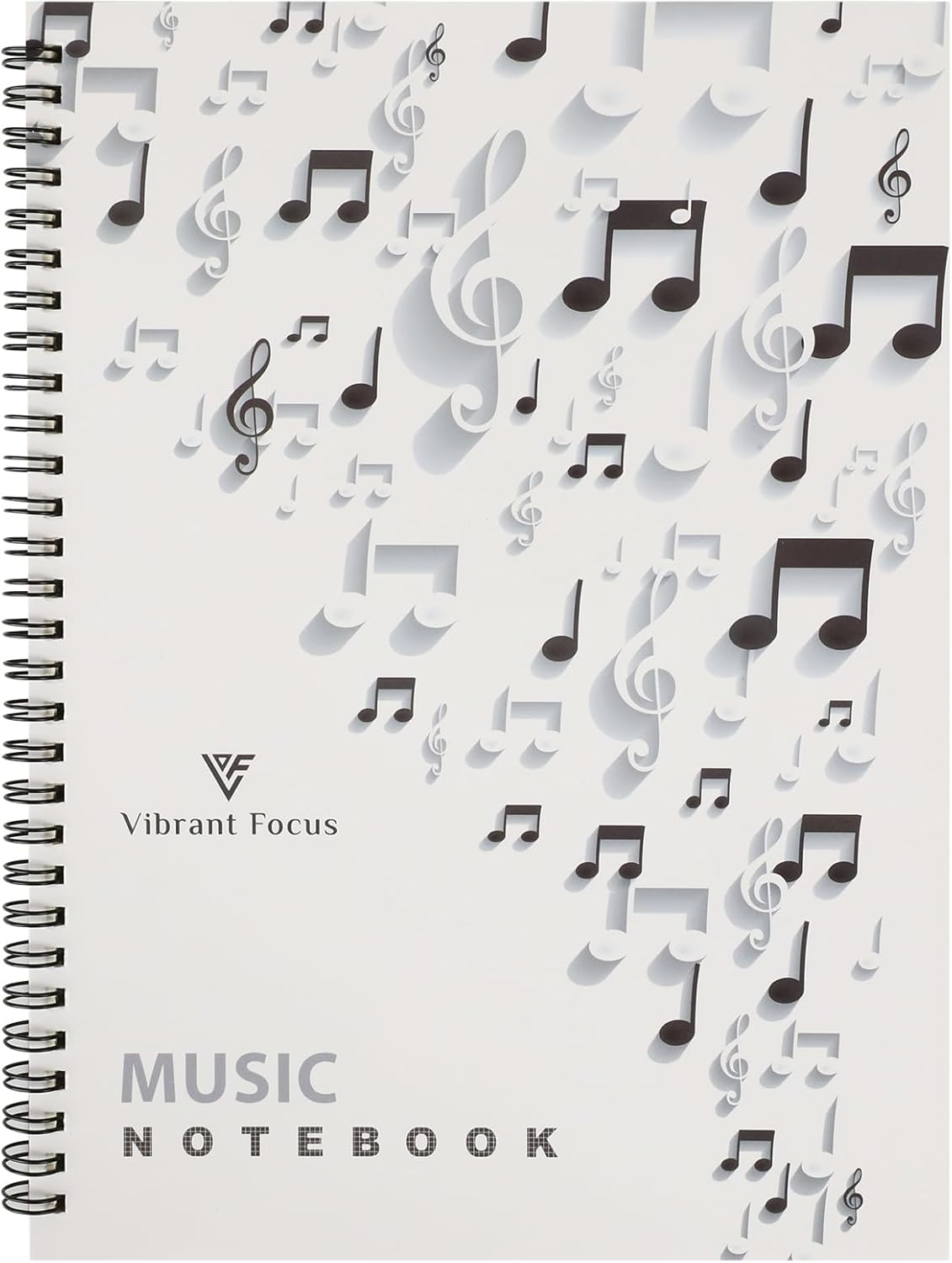 100 Pages Blank Staff Manuscript Notebook for Piano | Vibrant Focus