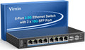 10 Port 2.5G Unmanaged Ethernet Switch - High-Speed Multiport Hub