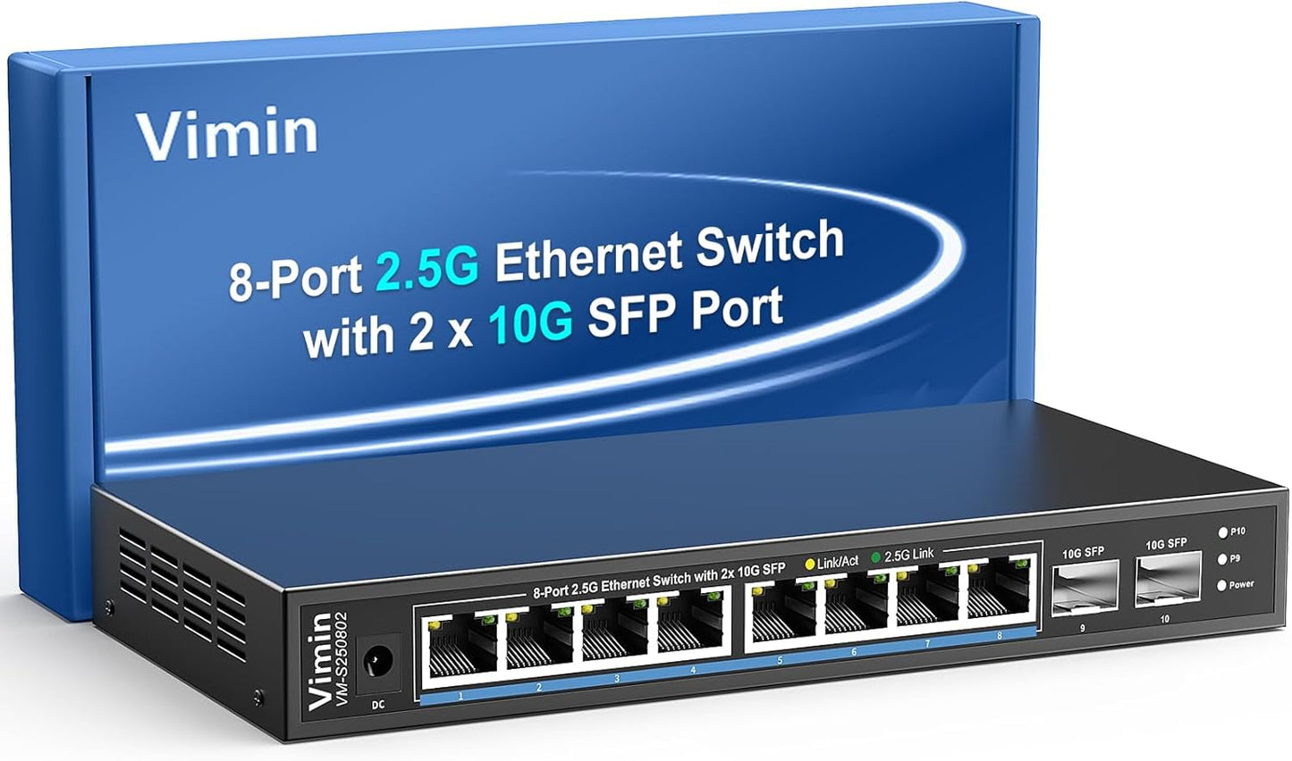 10 Port 2.5G Unmanaged Ethernet Switch for High-Speed Networking
