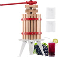 Fruit Wine Press 6L Manual Beechwood Press - Efficient Home Juicing