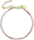 Handmade Crystal Beads Bracelets (Faceted) - Dainty Pink Opal Layering