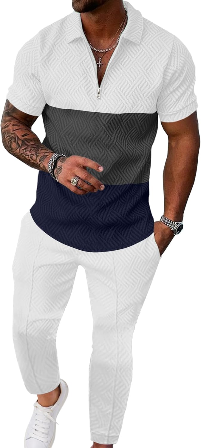 UOUA Mens Sweat Suits Set Tracksuit for Comfort and Style