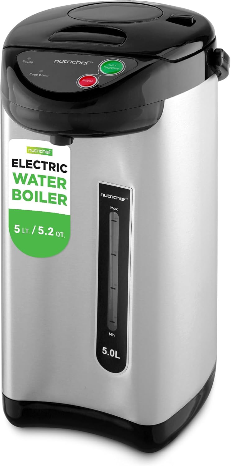 NutriChef 5.2 Qt Electric Water Kettle for Quick Heating