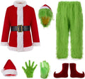 7PCS Christmas Costumes Adult Furry Santa Cosplay Set - Complete