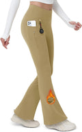 Women's Fleece Lined Flare Leggings - Warm Waterproof Winter Pants