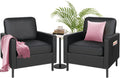 Set of 2 Stylish Faux Leather Chairs