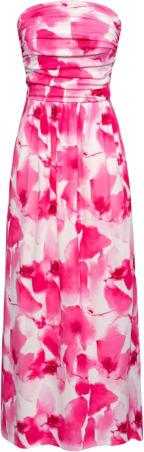 Stylish Strapless Maxi Dress with Pockets for Every Occasion