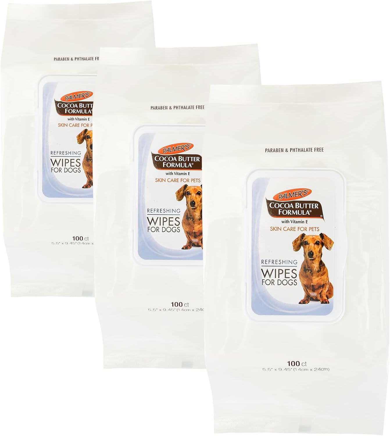 3 Pack Palmer's Cocoa Butter Dog Wipes - Refresh & Groom!