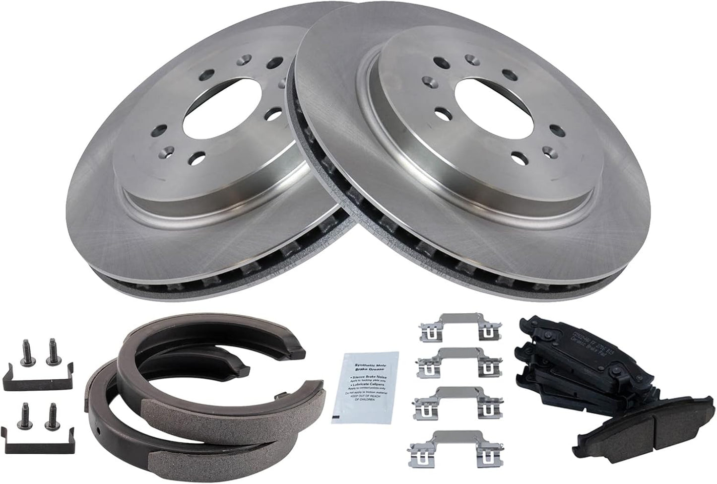 TRQ Rear Brake Pad & Rotor Kit for 2005-2008 Cadillac STS