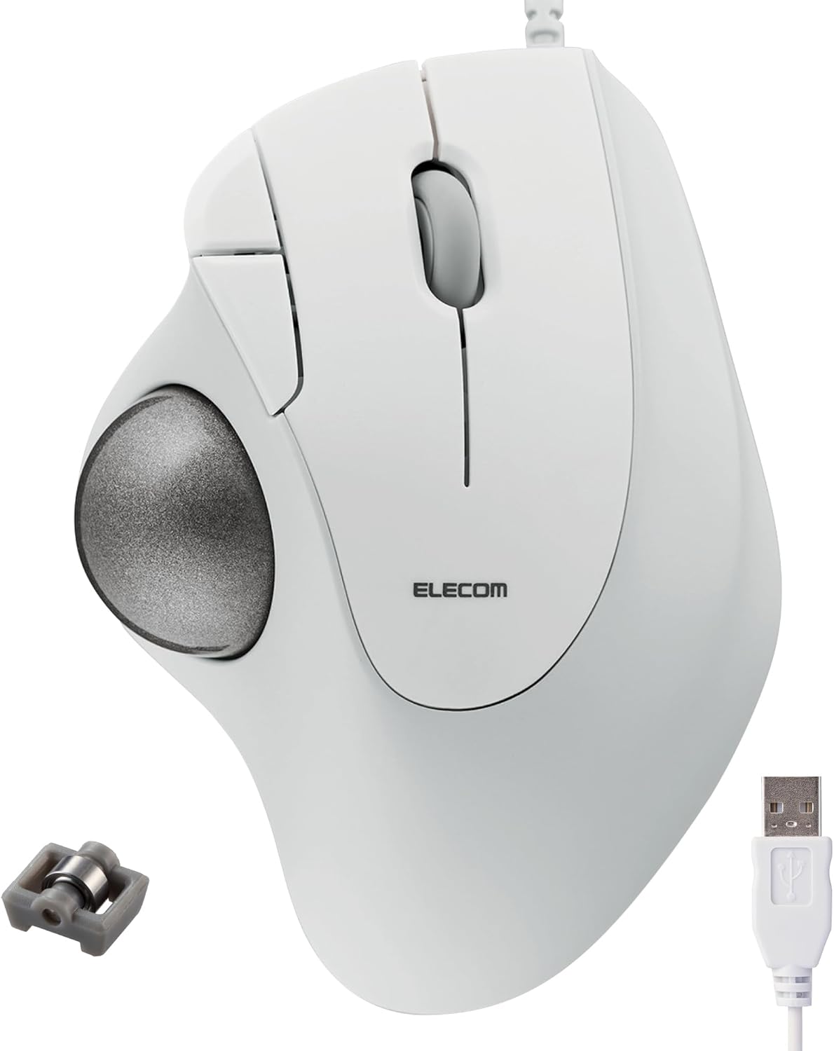 ELECOM Ergonomic Trackball with Smooth Roller Ball Bearing