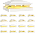 Solar Post Cap Light for 4x4 5x5 6x6 Posts - 16 Pack Warm/Cool