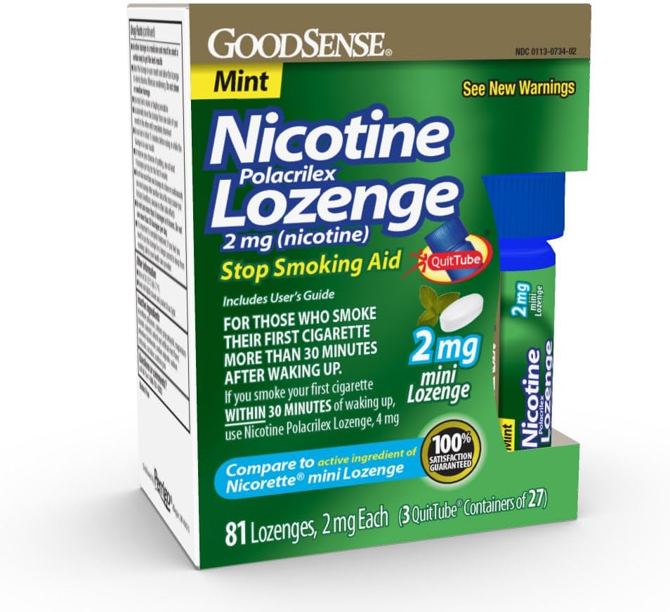 Mini Nicotine Polacrilex Lozenge 2mg for Effective Smoking Cessation