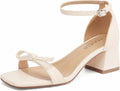 Womens Strappy Low Block Heels - Comfortable 2in Dressy Sandals