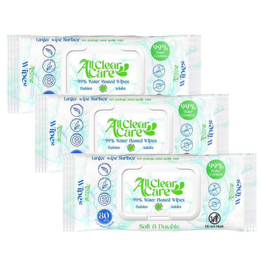 Ultra-Gentle Unscented Baby Wipes, Hypoallergenic & Vitamin-Enriched, 3 Pack
