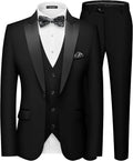 Men's Slim Fit 5 Piece Suit Set - Shawl Lapel One Button Blazer
