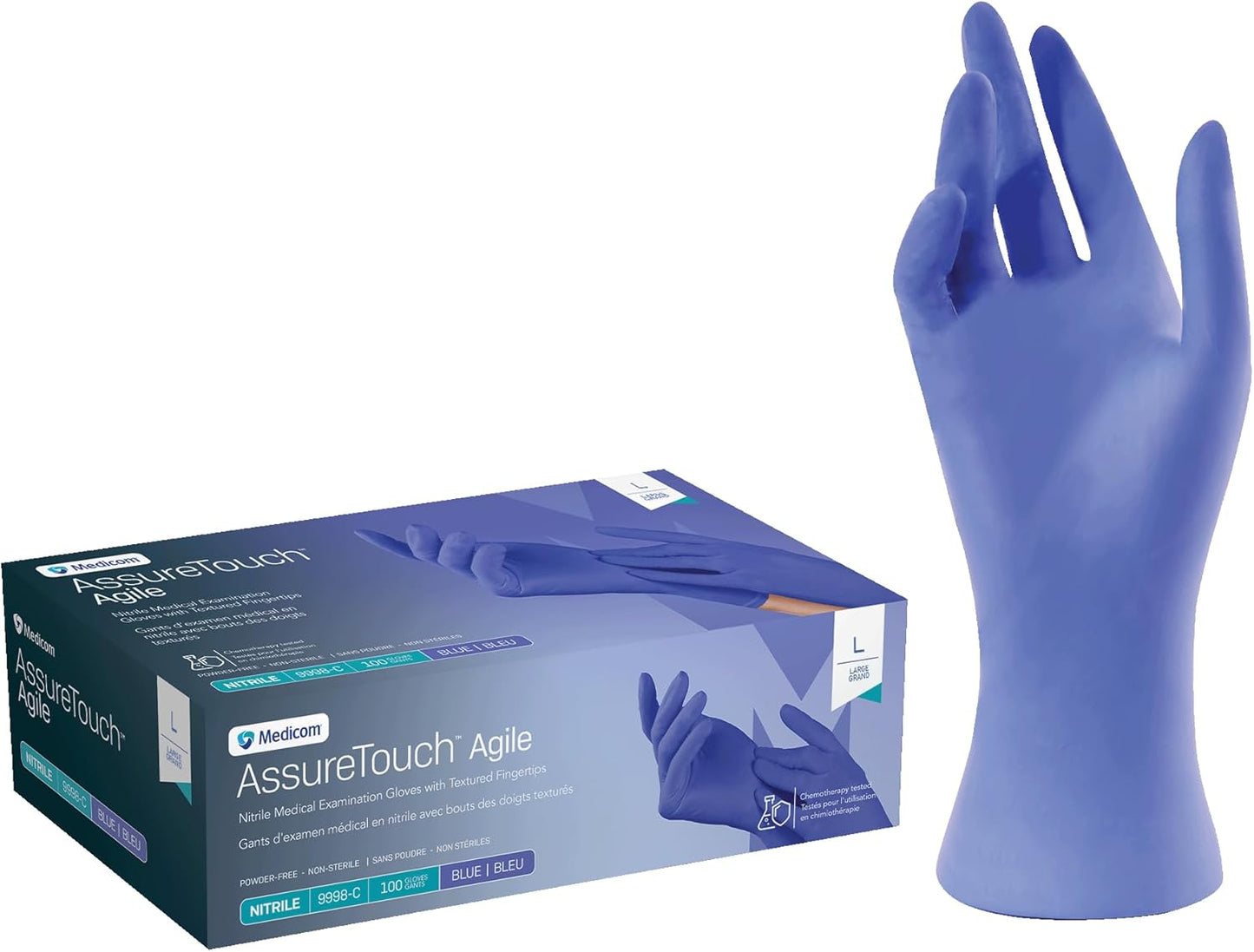 Medicom AssureTouch Agile Nitrile Gloves: Fingertip Grip for Ultimate Control!