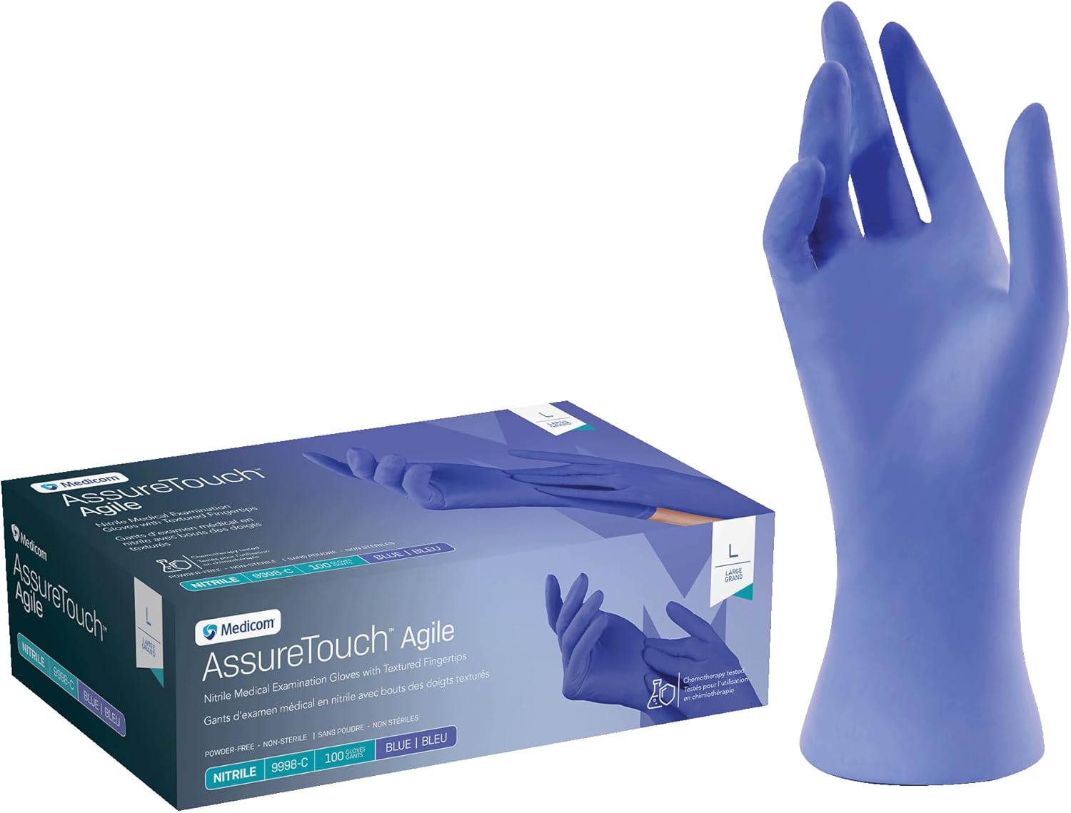 Medicom GripMax Nitrile Gloves 100pc Blue