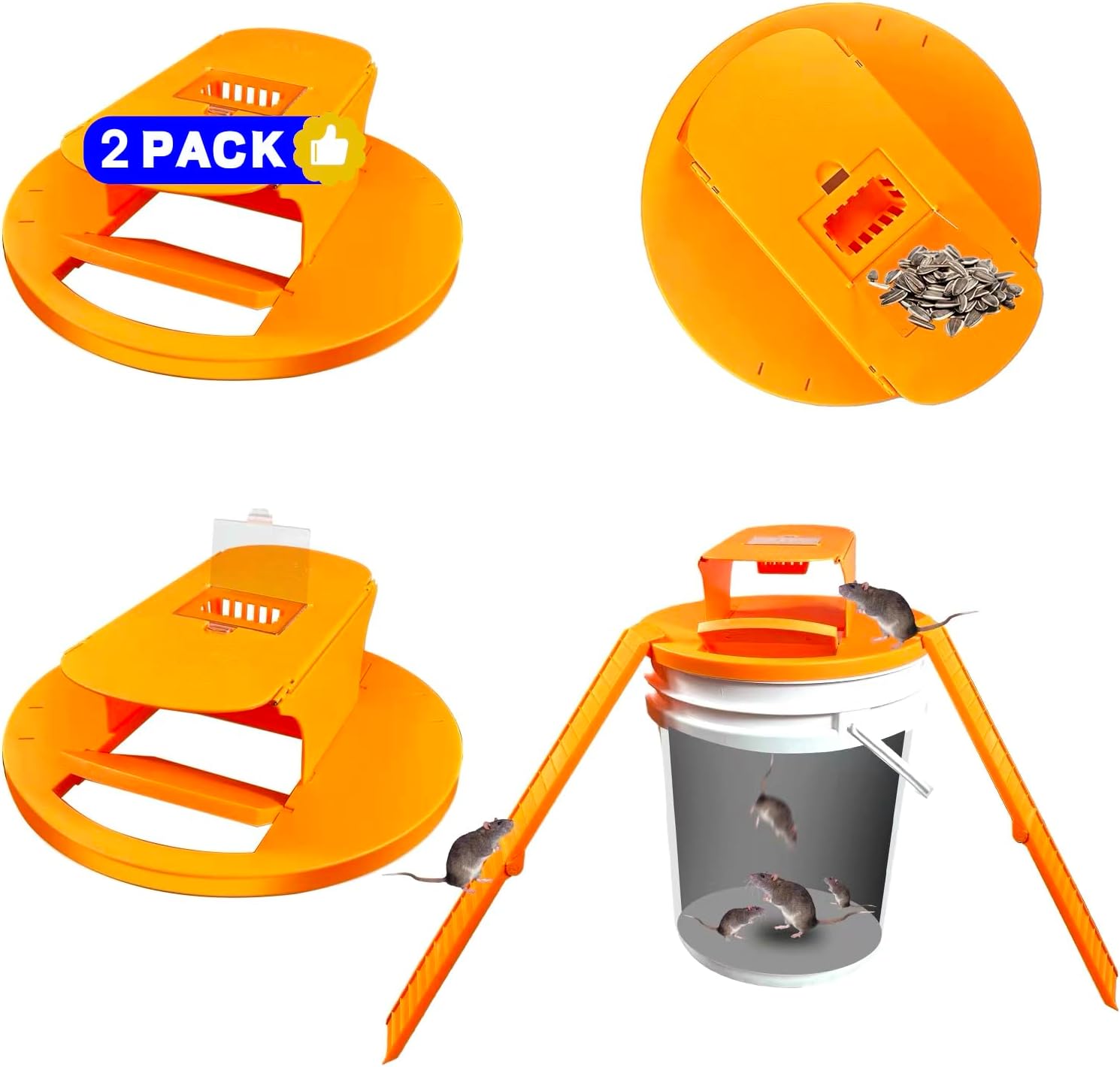 GISUNG Reusable Humane Mouse Trap: Auto Reset, 2 Entrances