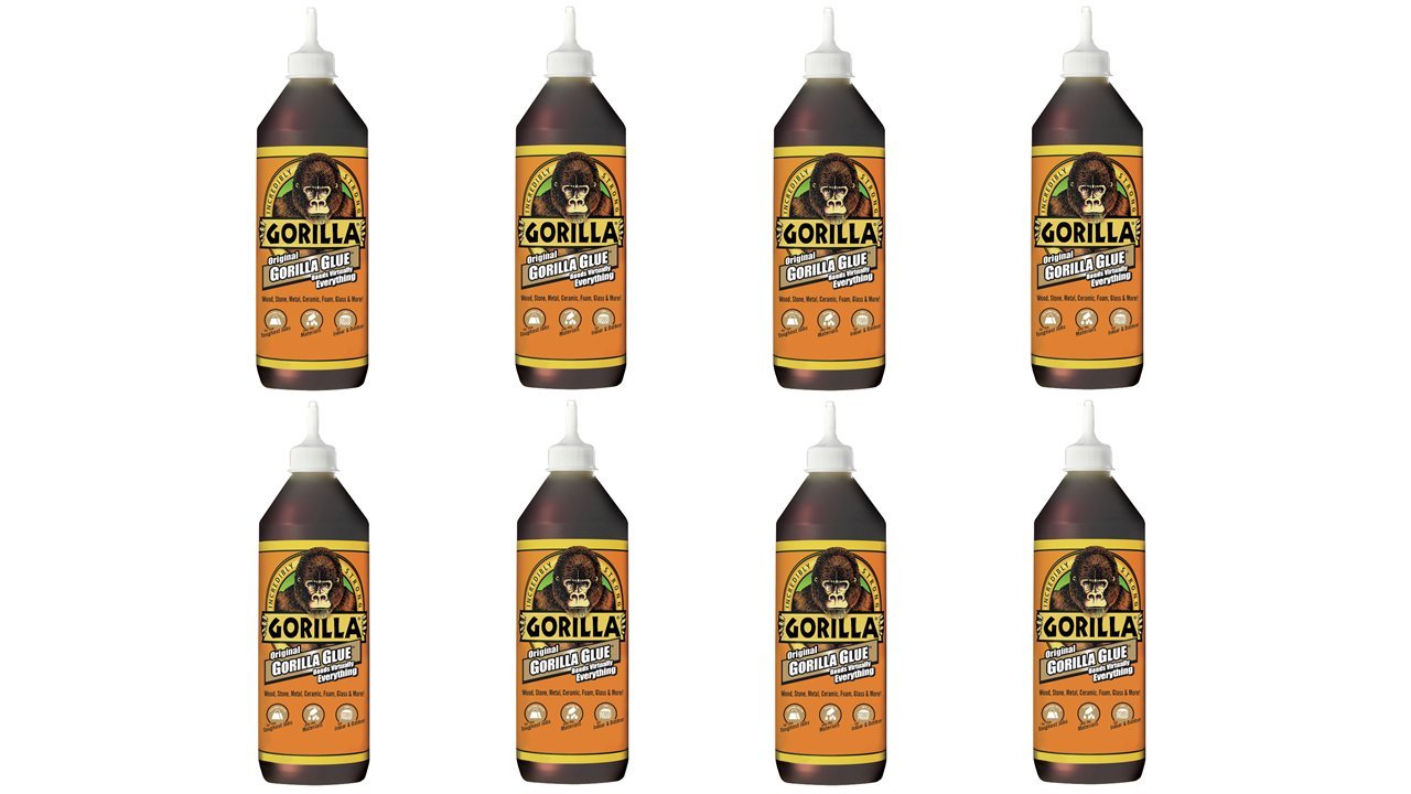 Gorilla Original Waterproof Polyurethane Glue, 36 oz Bottle, Pack of 8