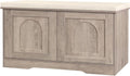 DINZI LVJ Shoe Bench with Doors and Cushion for Entryway Storage