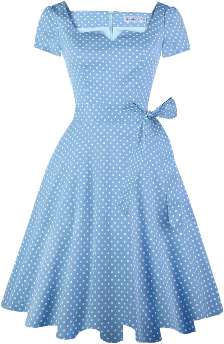 Girstunm Women's Classic Tea Dress with Pockets for All Occasions