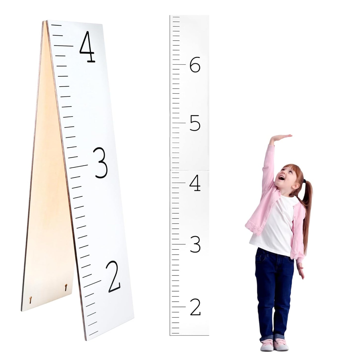 Morxy Wooden Growth Chart - 6.33 Feet Height Ruler for Kids