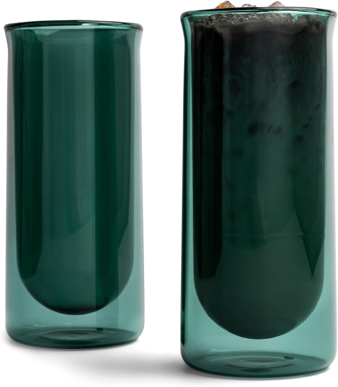 FLUR Iced Coffee Glasses Set of 2 for Perfect Cold Drinks