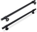 6 Pack 12-5/8 in Knurled Cabinet Pulls Matte Black - Solid Hardware