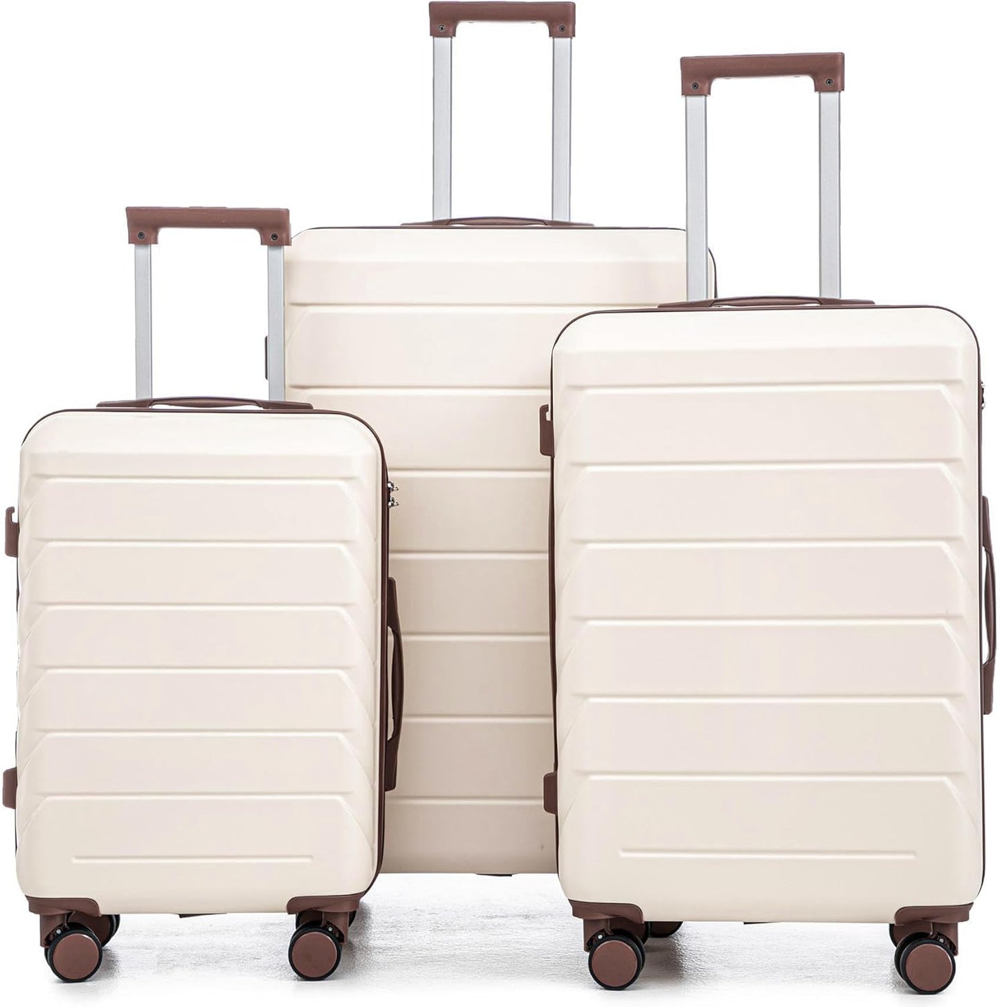 Luggage 3 Pcs Sets ABS Hardside Spinner Suitcase for Travel
