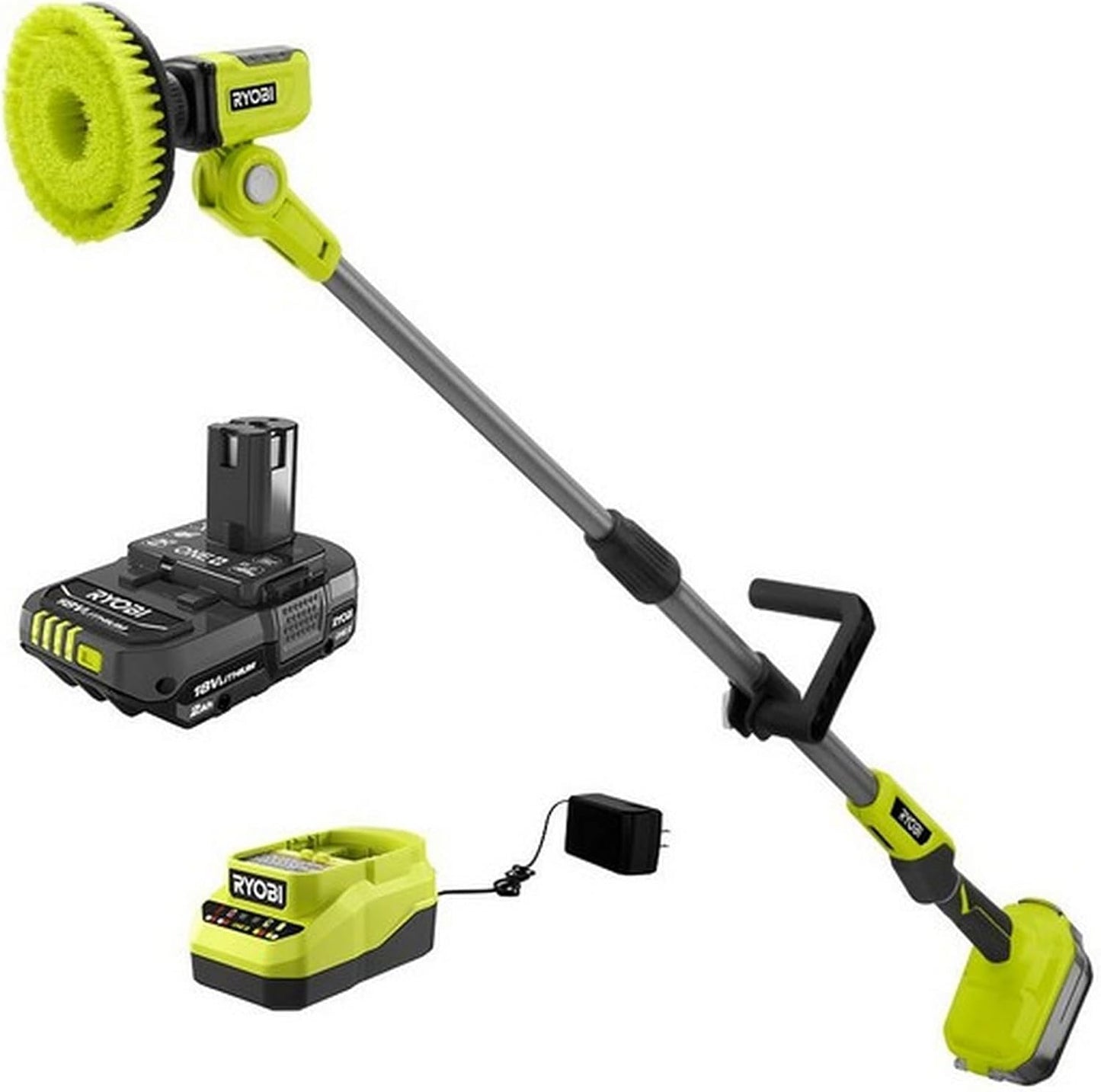 RYOBI Cordless ONE+ TELESCOPING Power Scrubber for Deep Cleaning