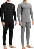 romision Thermal Underwear 2-Pack Long Johns Set - Warm Fleece Lined