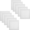 6 in x 6 in Soffit Vent Cover Pack of 10 - Flat Square White Vent