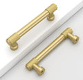 3.75 in Gold Cabinet Pulls 10 Pack - Knurled Matte Gold Handles