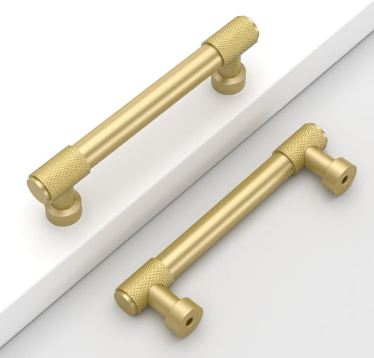 10 Pack 3.75in Gold Cabinet Pulls for Kitchen and Furniture