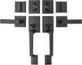 TICONN Double Front Door Handle Set with Deadbolt - Heavy Duty