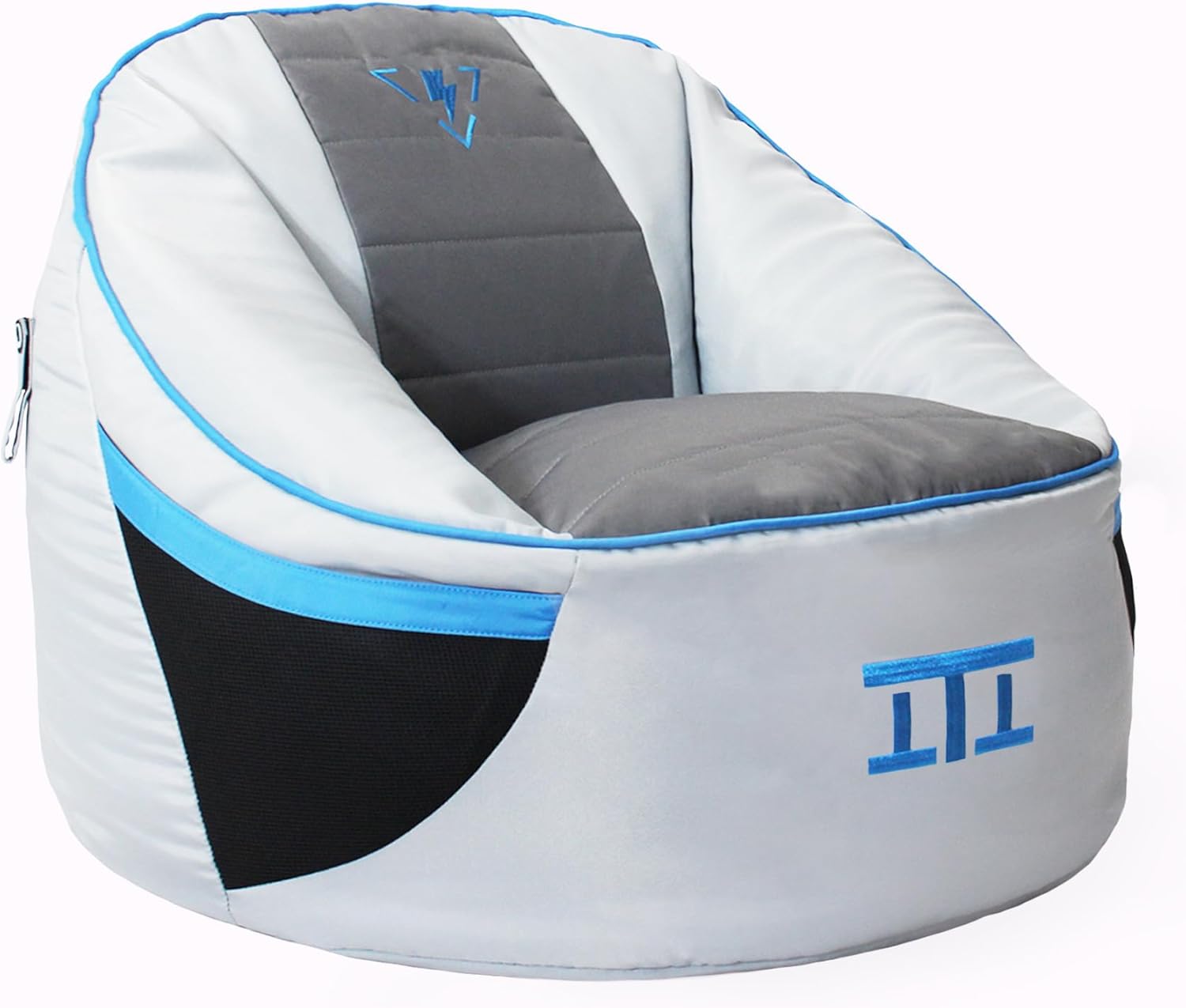 Durable Gray & Blue Gaming Chair Cover