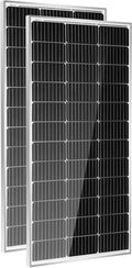 HQST 200W Monocrystalline Solar Panel 12V 2-Pack - High Efficiency