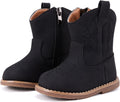 Infant Western Boots Mid Calf for 6-24 Months - Soft PU Leather
