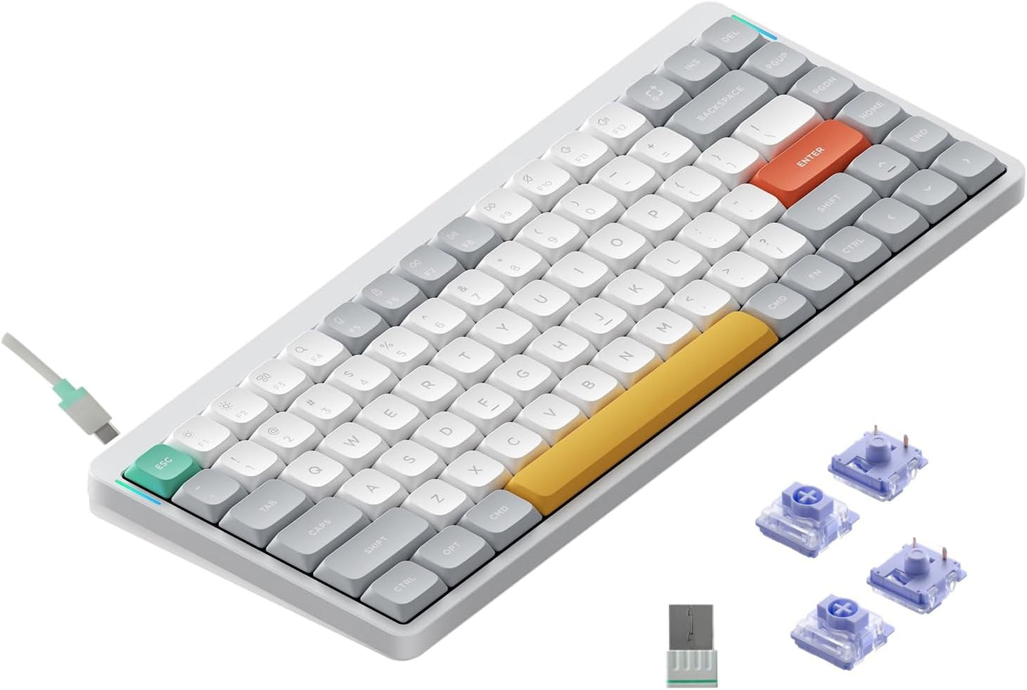 nuphy Air75 V2 Wireless Mechanical Keyboard with RGB Lighting