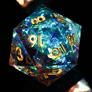 Handmade 7Pcs Sharp Edge Dice Set for Dungeons and Dragons