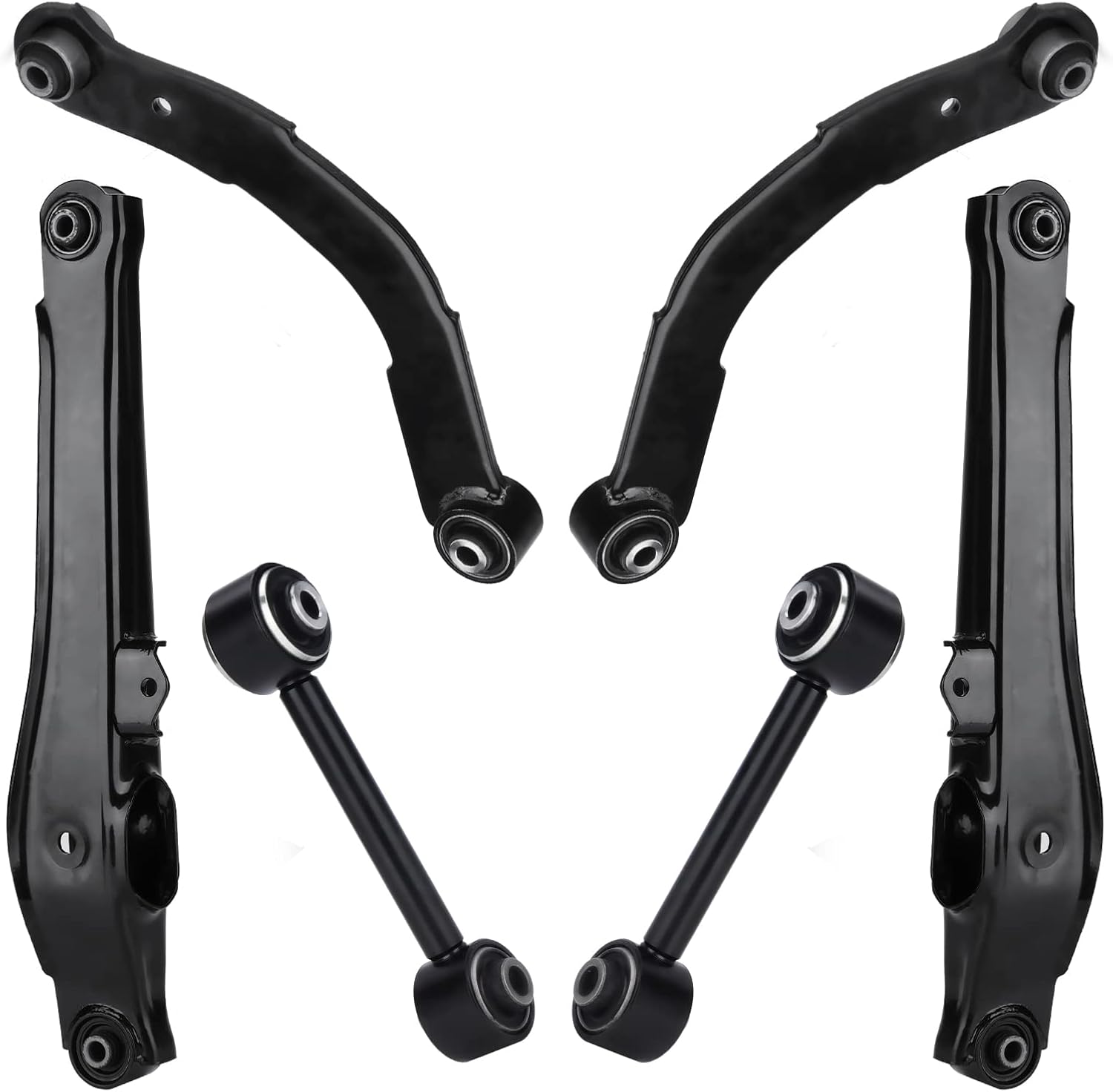 6 PCS Rear Upper Lateral & Lower Control Arms for Jeep Compass