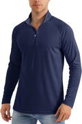 Men's Long Sleeve Sun Shirt UPF 50+ 1/4 Zip - Lightweight (Style 5HK9)