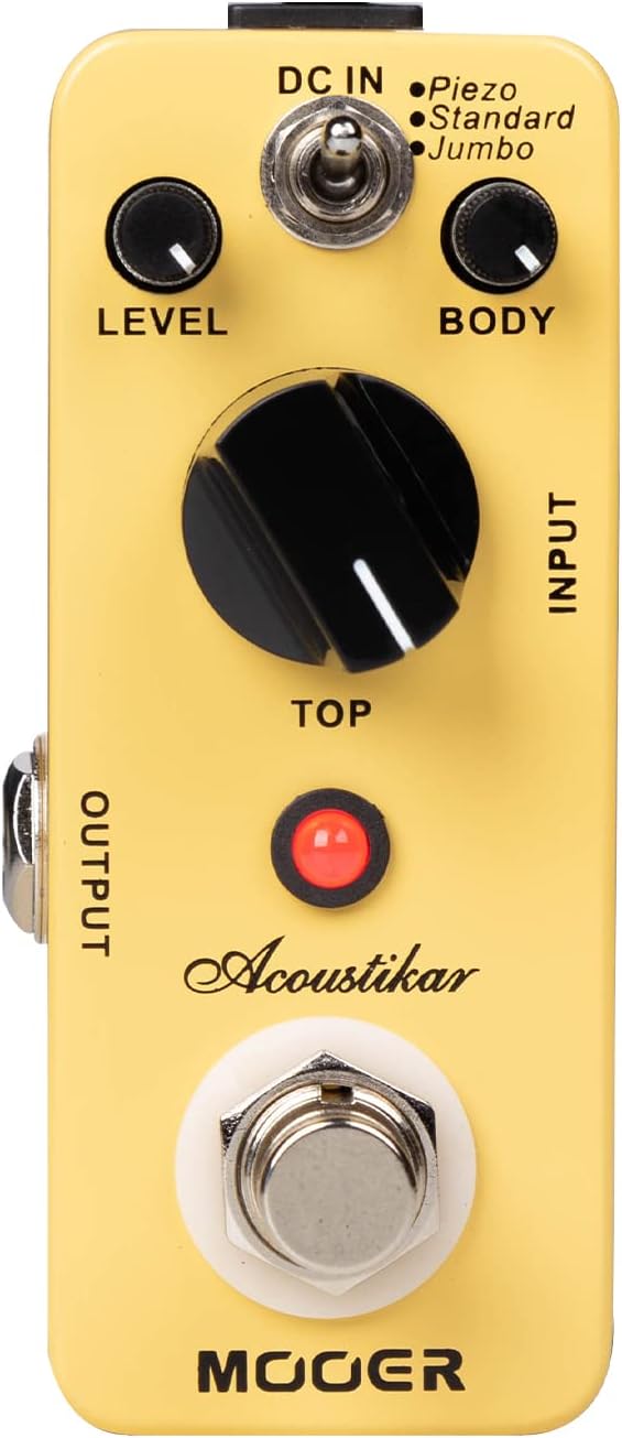 MOOER Acoustikar Acoustic Guitar Pedal Simulator for Warm Sound