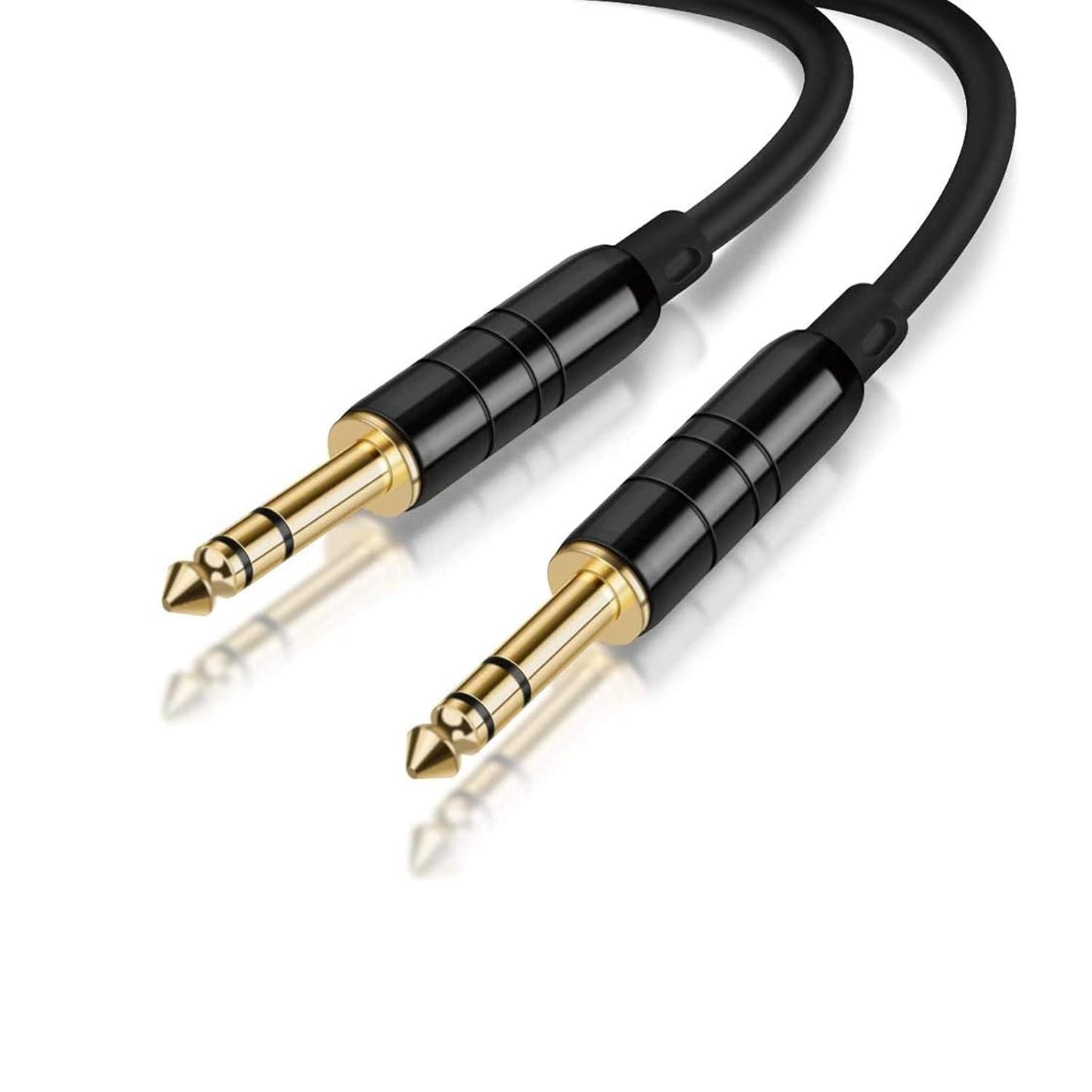 High-Quality 1/4 TRS Stereo Guitar Cable, 2-Pack 10ft
