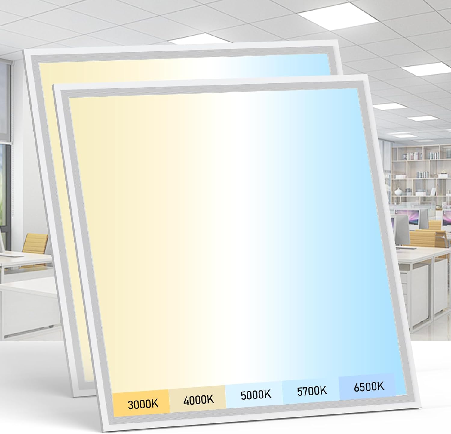 2x2 LED Flat Panel Light - Selectable CCT & Wattage Options