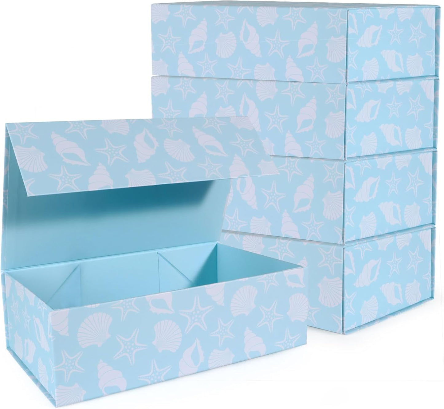 Blue Ocean Theme Gift Box with Magnetic Lids for Proposals