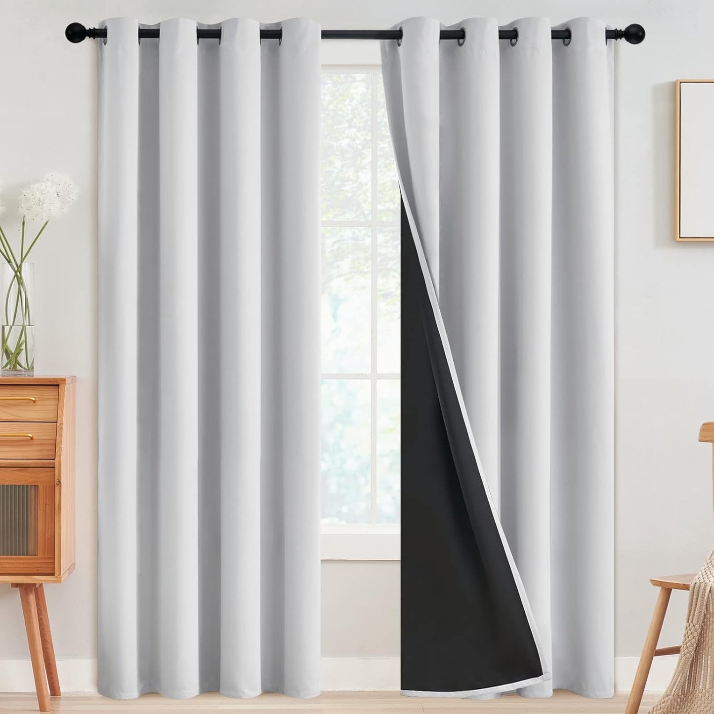 100% Blackout Curtains for Bedroom by SimpleHome - 52 x 84 in