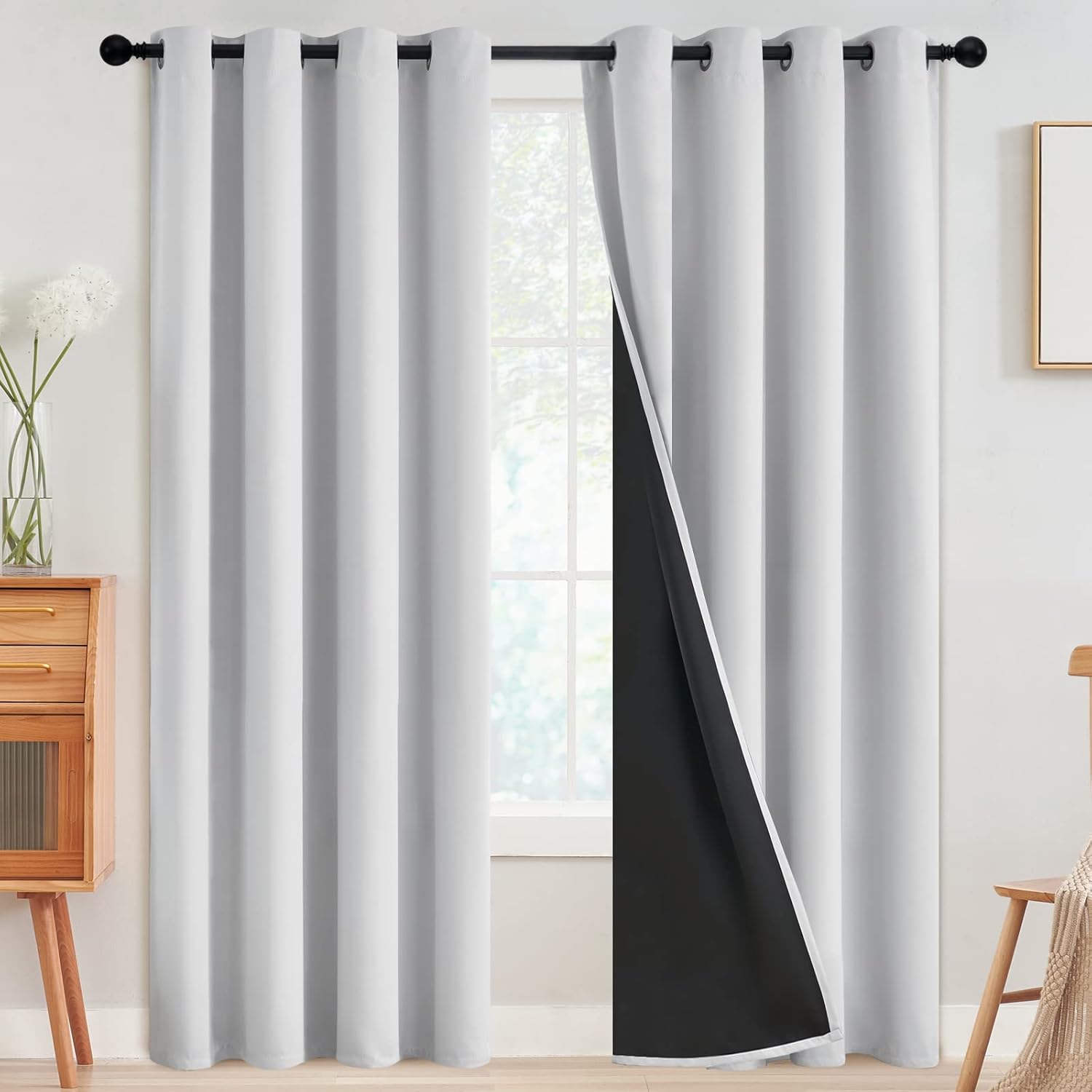 100% Blackout Curtains for Bedroom by SimpleHome - 52 x 84 in