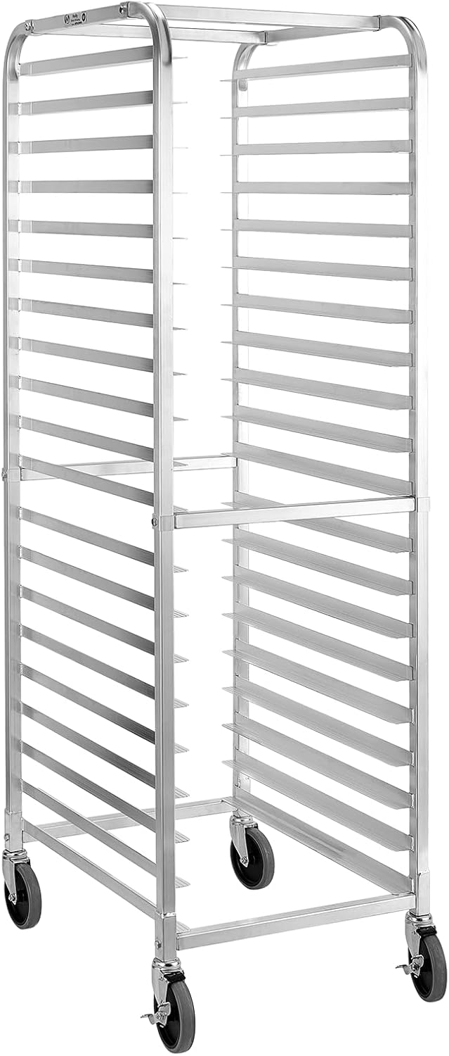 H Bun Pan Rack 20 Tier with Wheels for Commercial Bakery Use